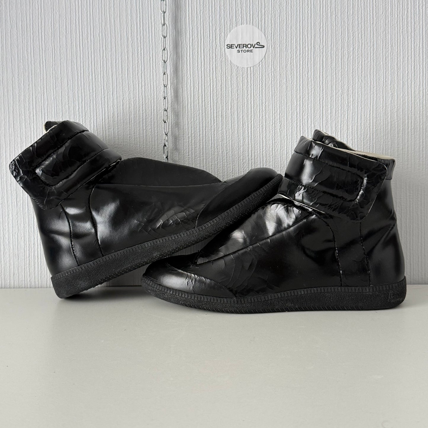 Maison Margiela Future High Top Cracked Sneakers