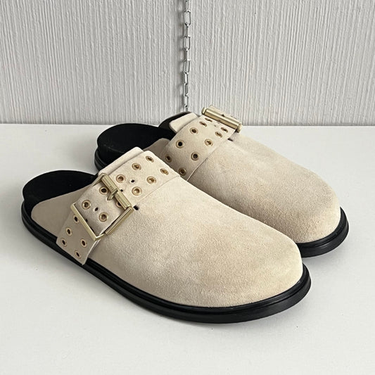 All Saints Juno Mule in Parchment White