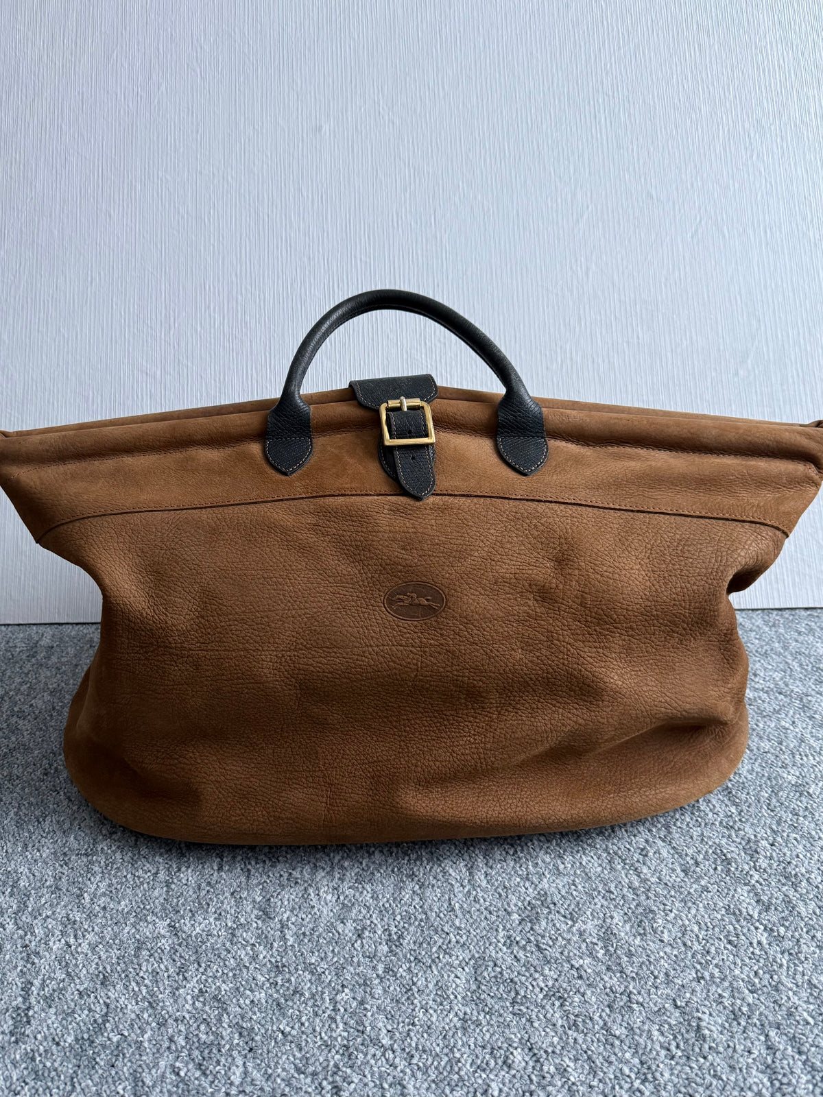 Longchamp Camel Suede Leather Bag