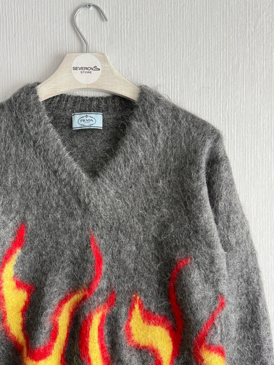 Prada FW18 Flame Mohair Sweater