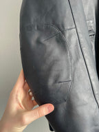 Stone Island AW10 Midnight Blue Leather Bomber Down Jacket