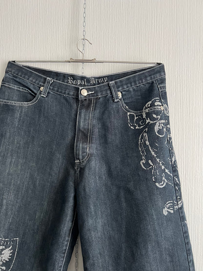 Royal Army Vintage Denim Baggy Shorts