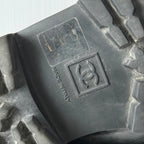 Chanel Black Nylon/Leather Coco Cocoon Boots by Karl Lagerfeld