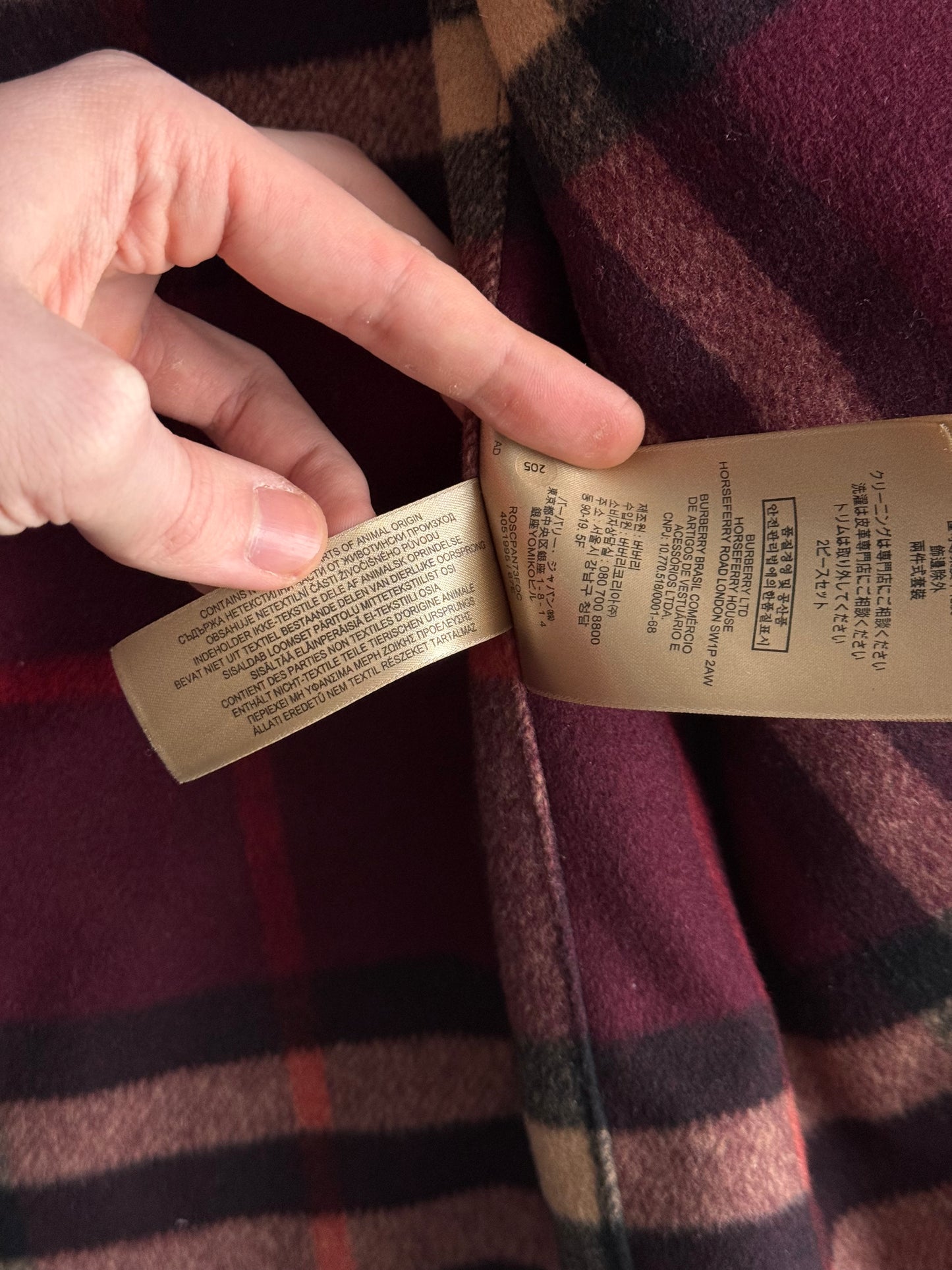 Burberry Black Wool Muswell Jacket