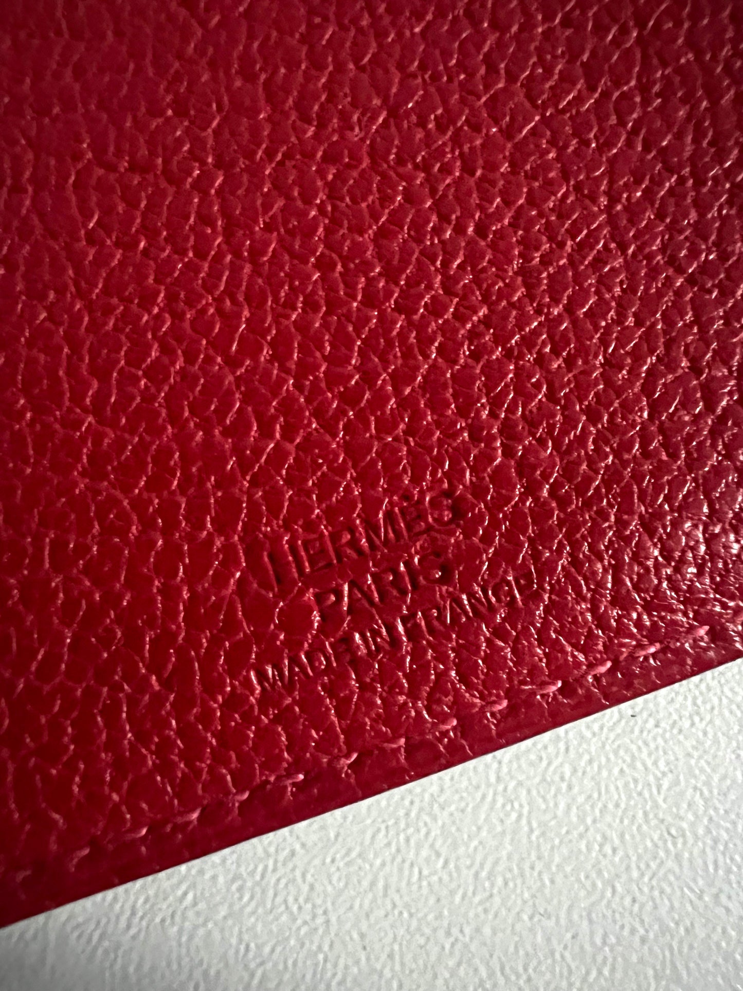 Hermes Passport Cover in Red Leather