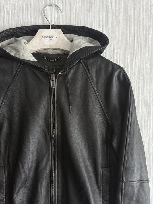 Marc by Marc Jacobs Leather Hoodie Jacket