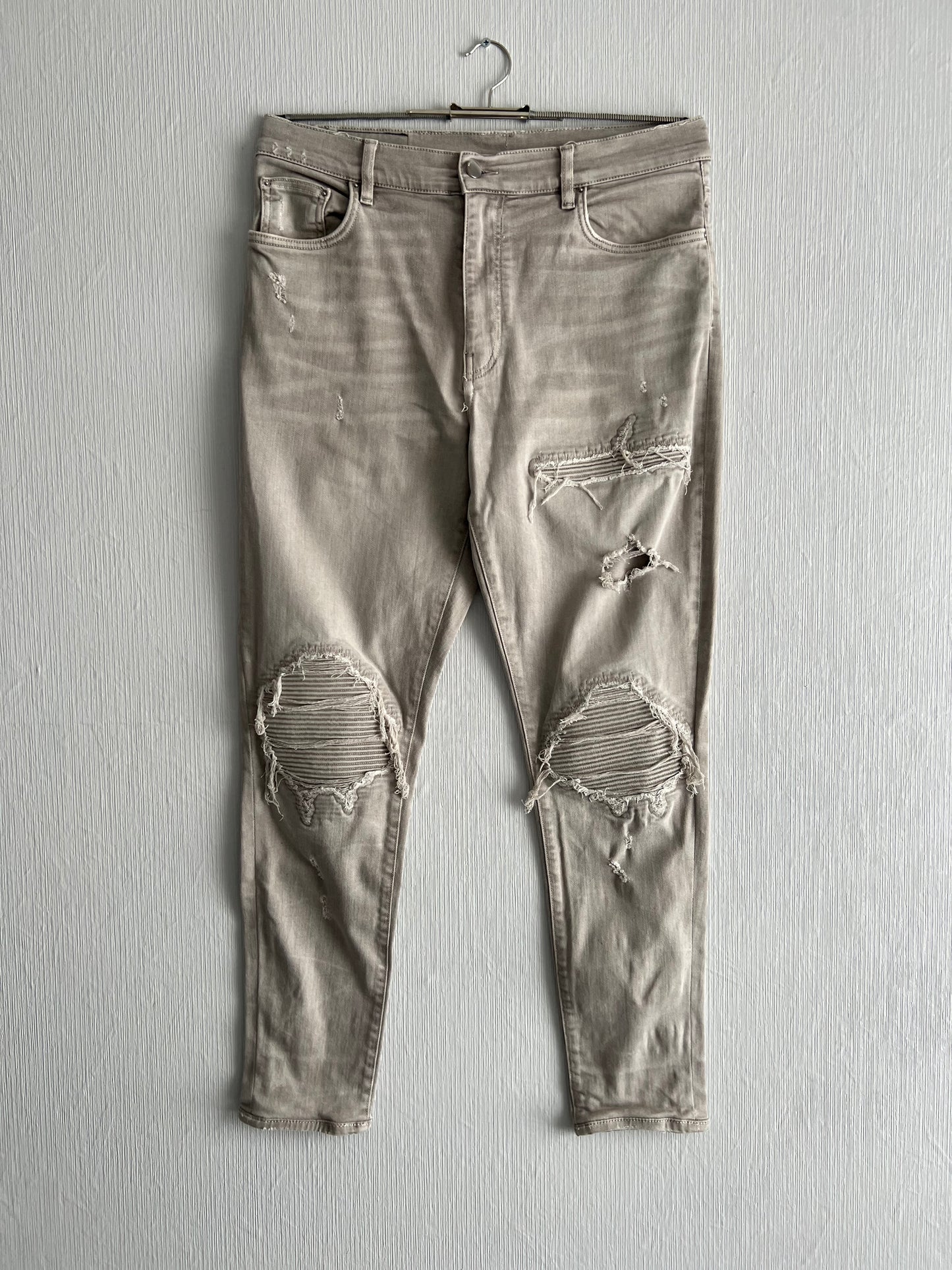 Amiri Mx-1 Grey Skinny Jeans