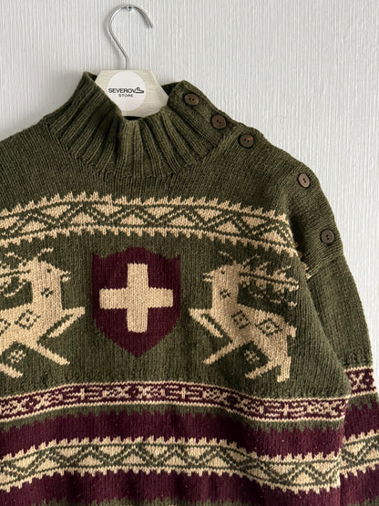 Polo Ralph Lauren Vintage Knitwear Wool Hand Knit Turtlneck