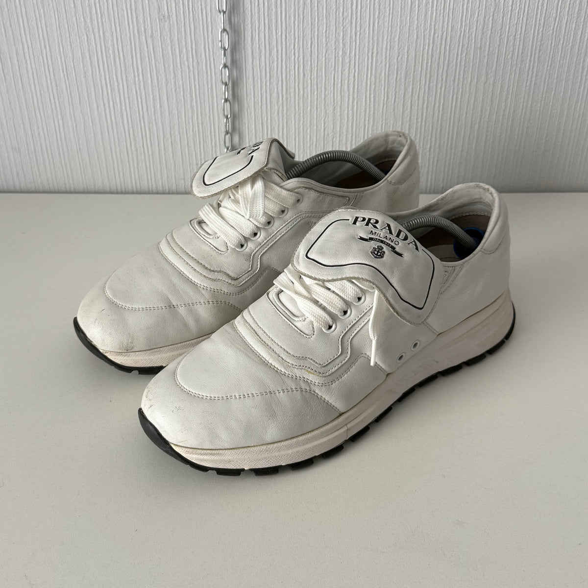 Prada Leather White Shoes