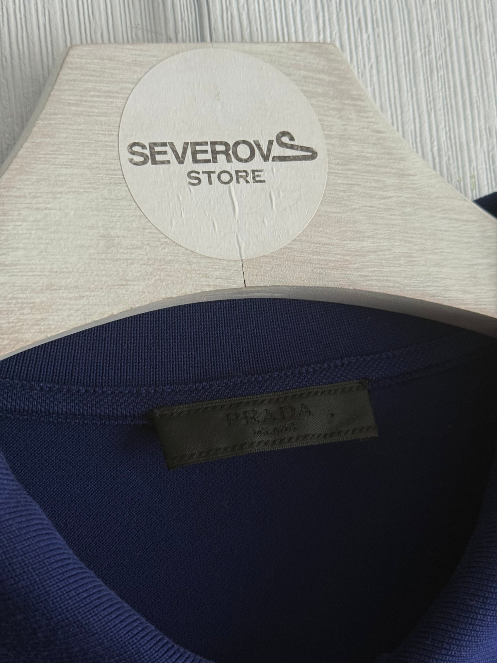Prada Logo Blue Polo T-shirt