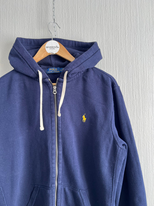 Polo Ralph Lauren Navy Cotton Mens Zip Hoodie