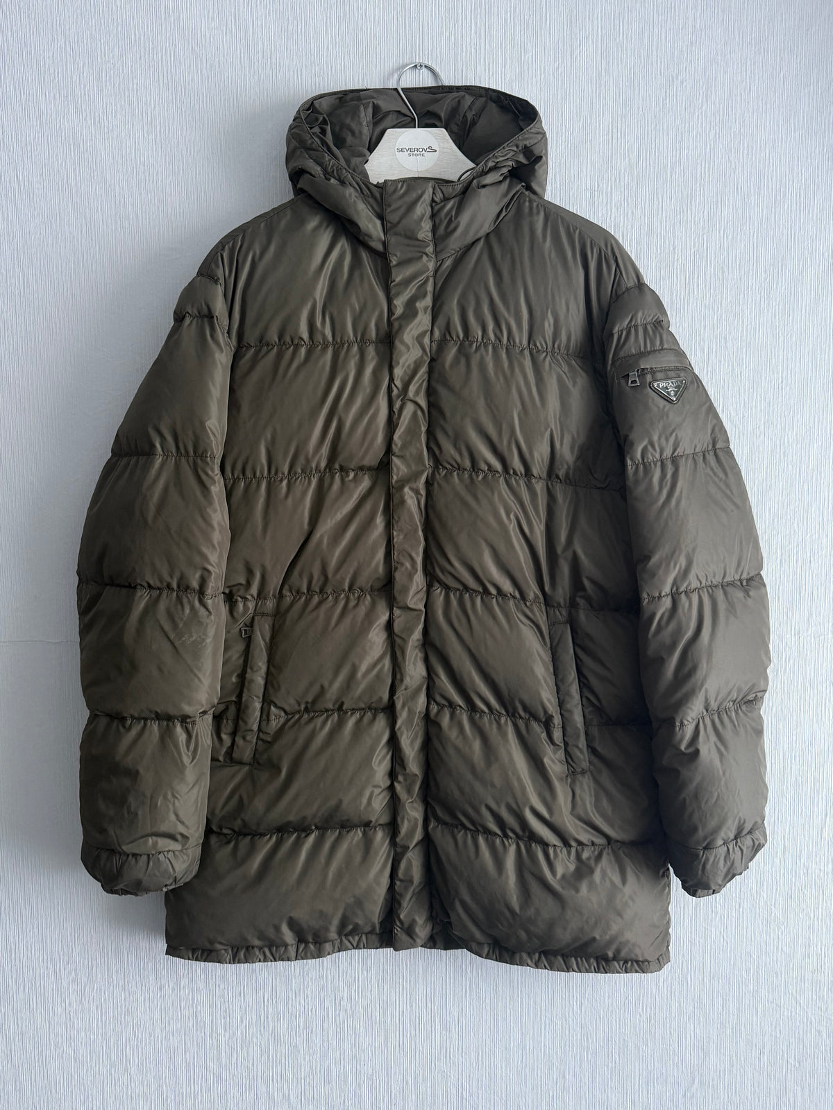 Prada Logo Down Mens Parka Jacket