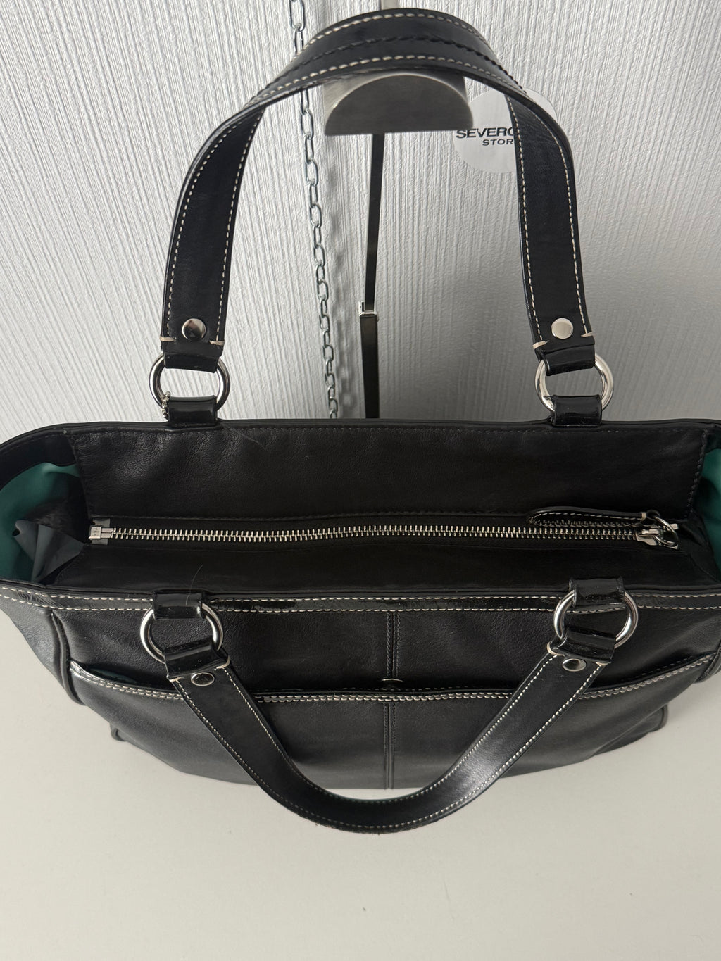 Coach Laura Black Leather Tote Bag