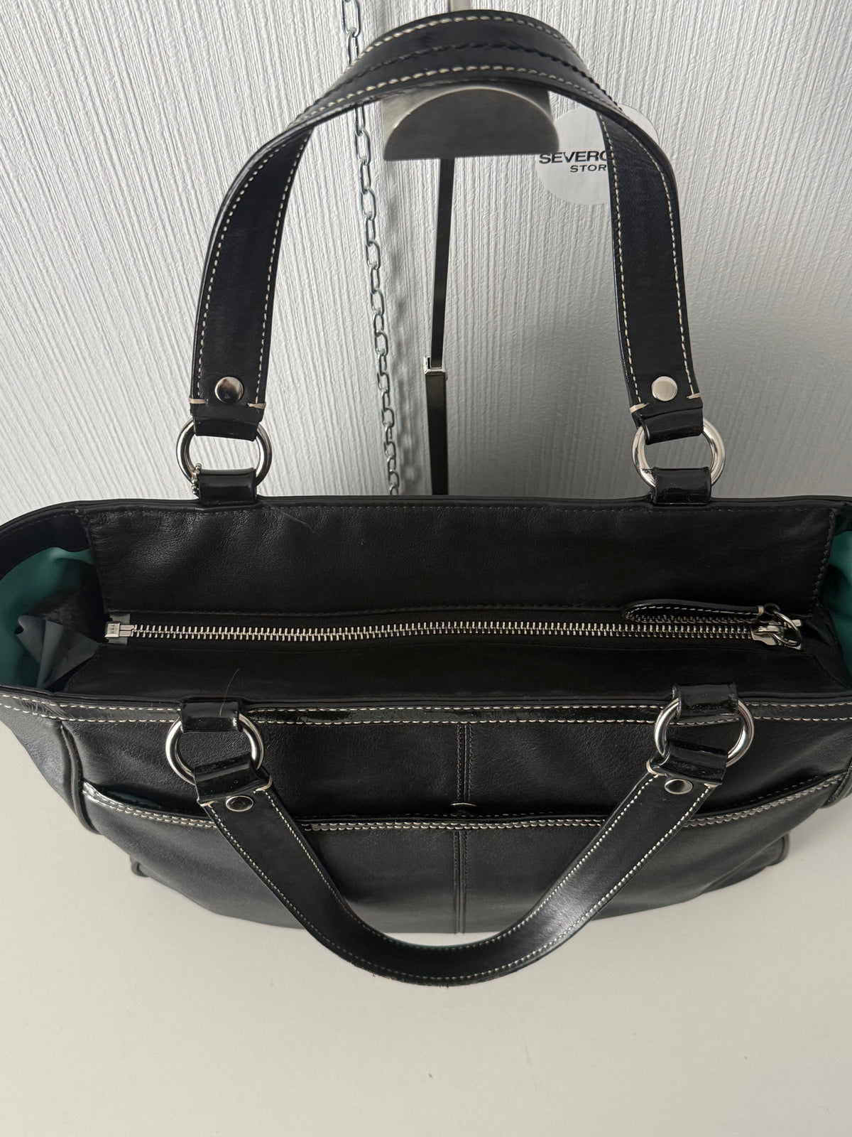 Coach Laura Black Leather Tote Bag