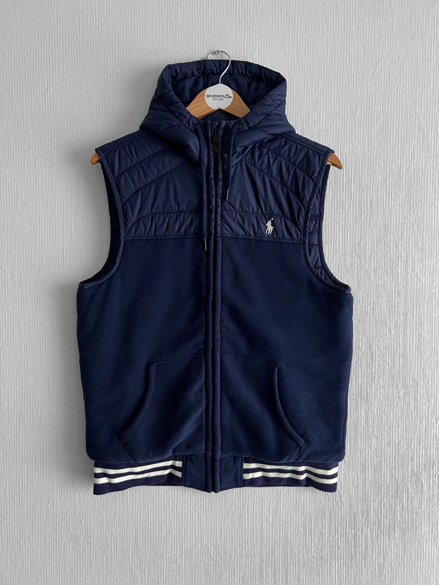 Polo Ralph Lauren Blue Quilted Hooded Vest