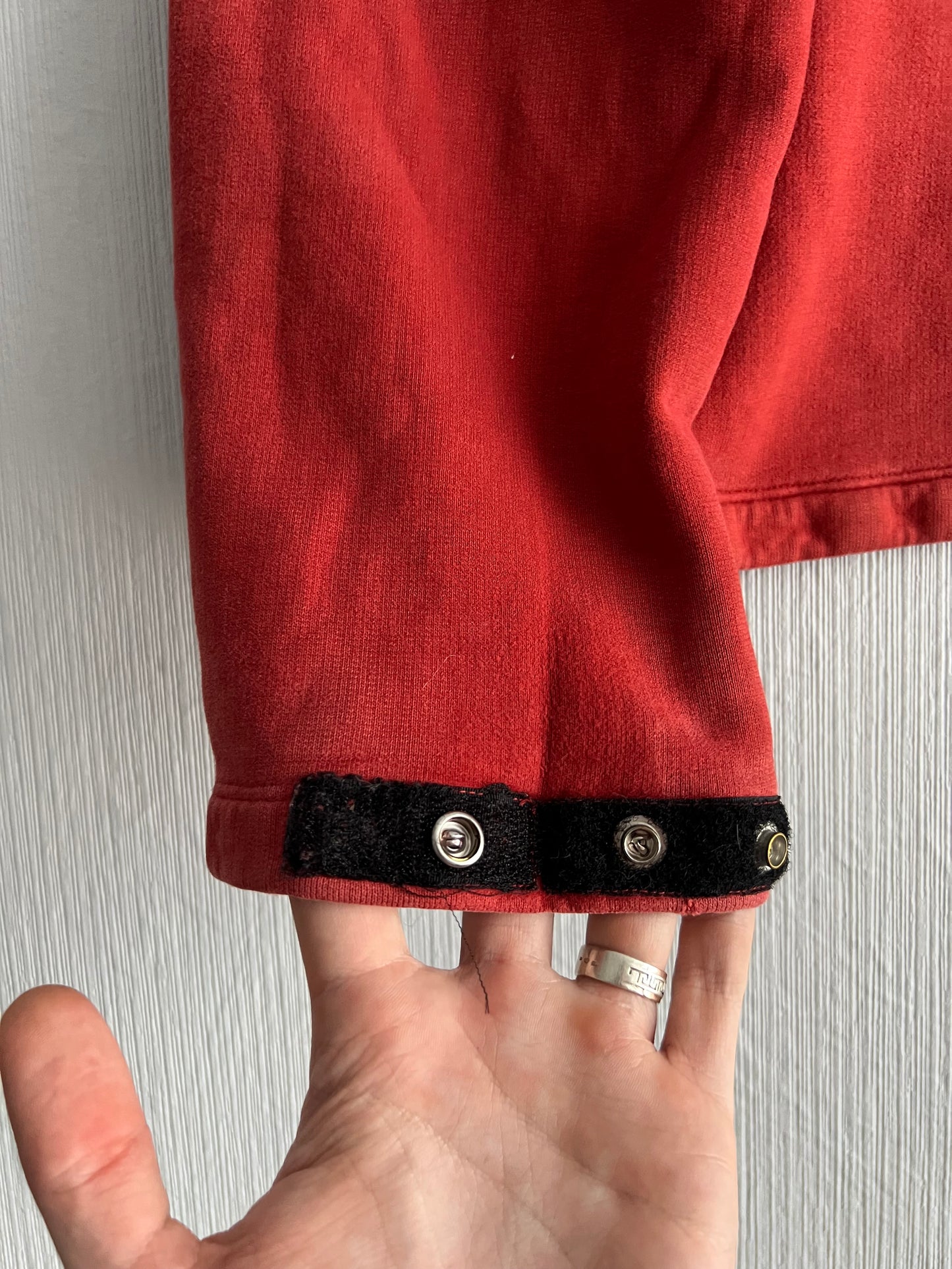 Stone Island AW05 Mens Red Zip Hoodie