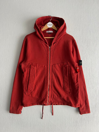 Stone Island AW05 Mens Red Zip Hoodie