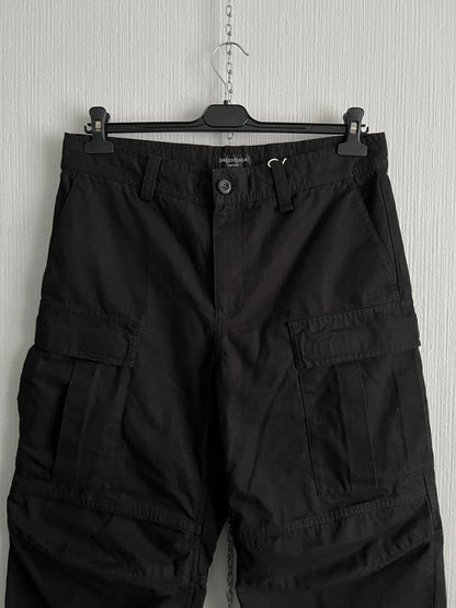 Balenciaga FW22 Black Ripstop Cargo Pants