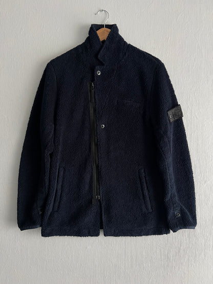 Stone Island Shadow Project AW17 Navy Teddy Fleece Zipped Blazer
