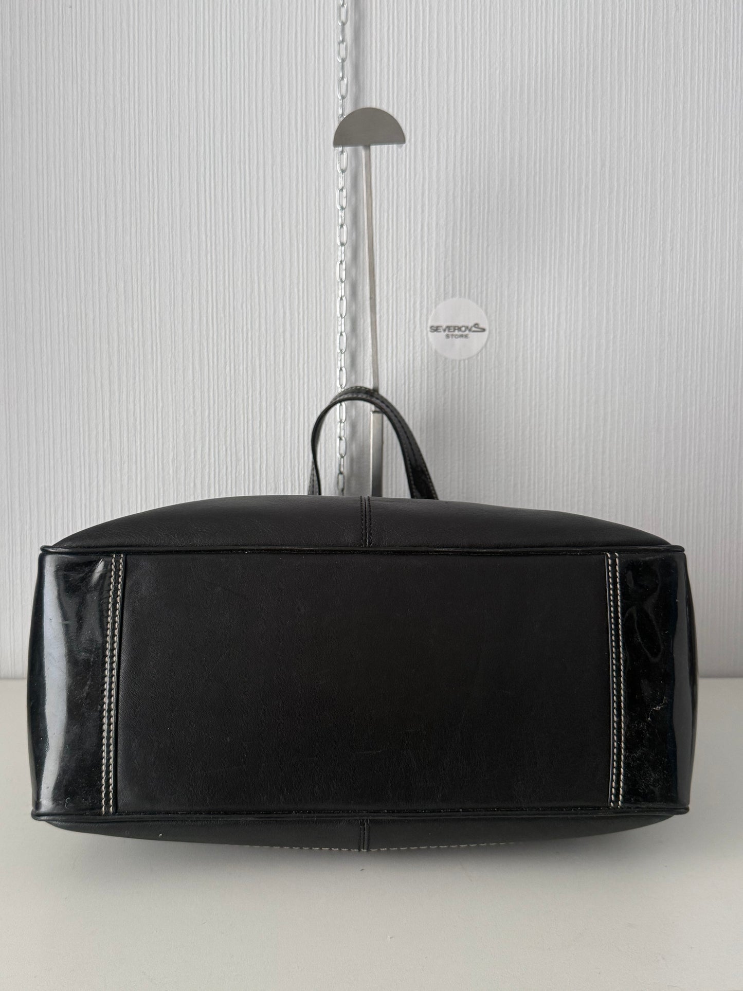 Coack Laura Black Leather Tote Bag