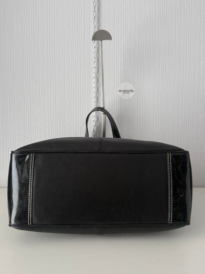 Coack Laura Black Leather Tote Bag