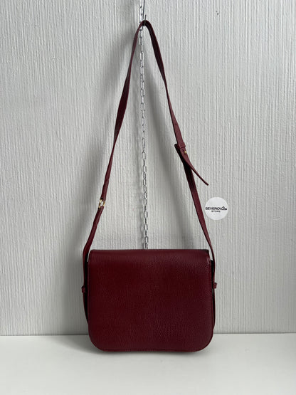Cartier Vintage Burgundy Leather Shoulder Bag