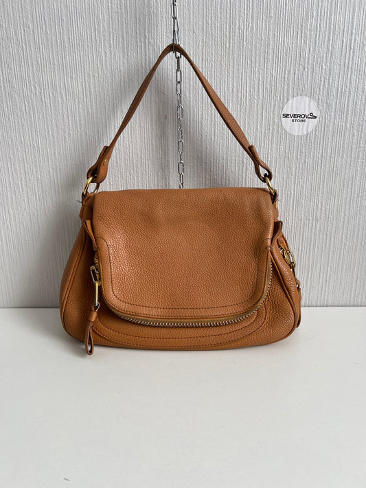 Tom Ford Jennifer Medium Textured-Leather Shoulder Bag