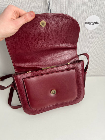 Cartier Vintage Burgundy Leather Shoulder Bag