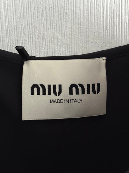 Miu Miu Logo-print Stretch Jersey Midi Dress