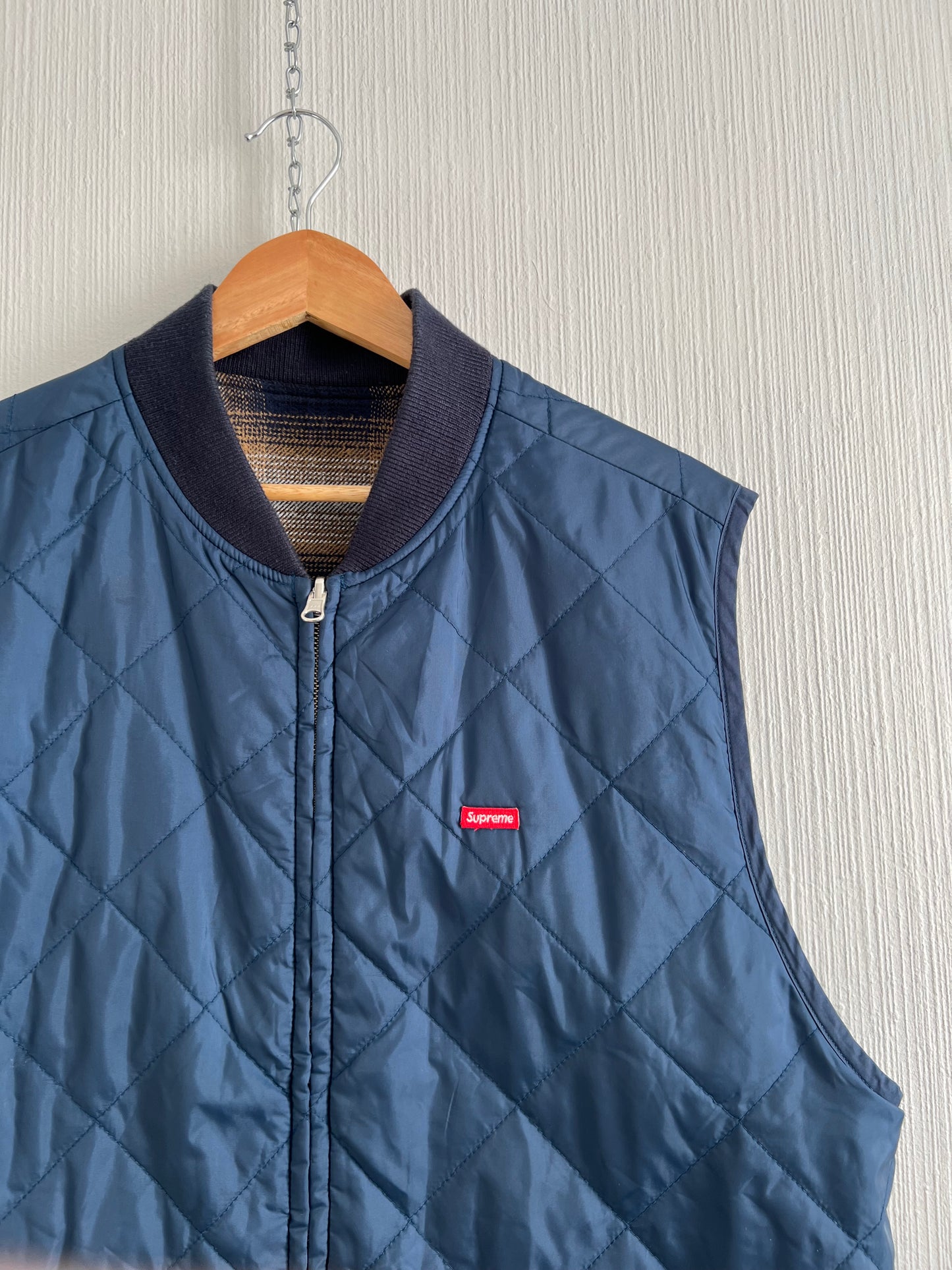 Supreme Reversible Shadow Plaid Mens Vest
