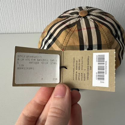Burberry Beige Vintage Check Cotton Baseball