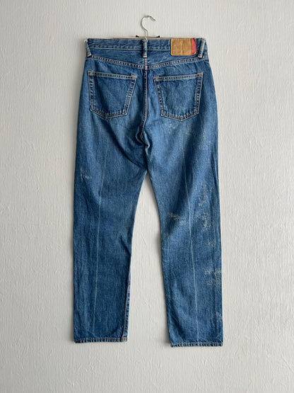 Acne Studios 1997 Blue Crease Denim Pants