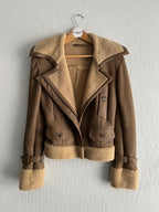 Christian Dior Lambskin Leather Shearling Biker Jacket