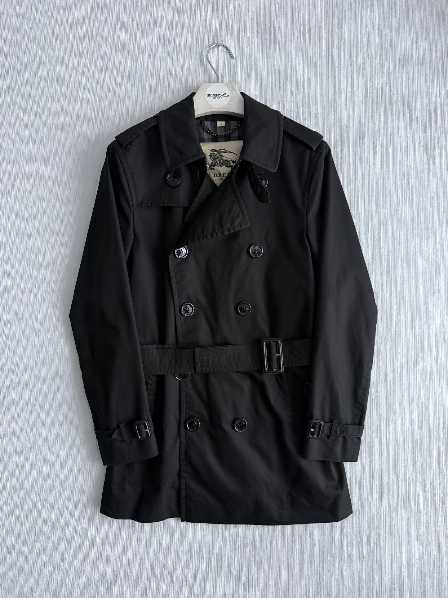 Burberry Britton Black Short Trench Coat