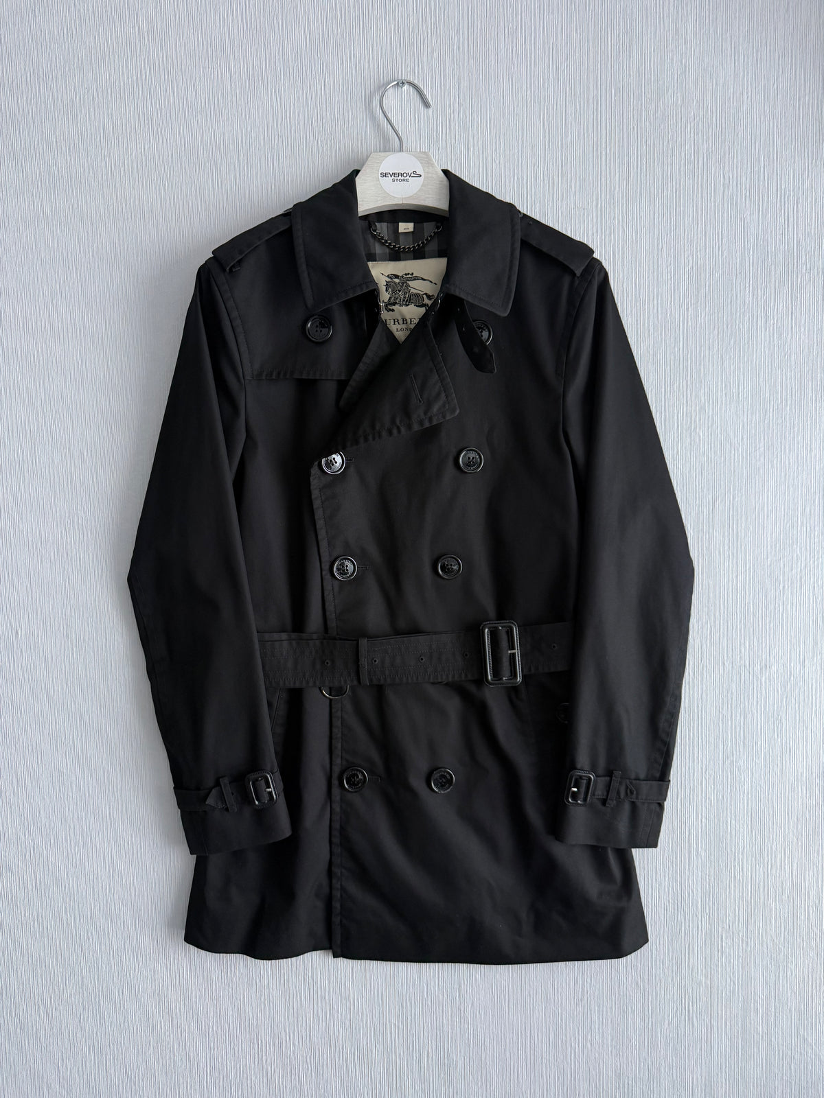 Burberry Britton Black Short Trench Coat