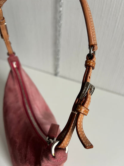 Prada Pochette Sirio Pink Suede Shoulder Bag