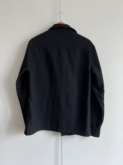 Sandro Black Wool-blend Twill Jacket