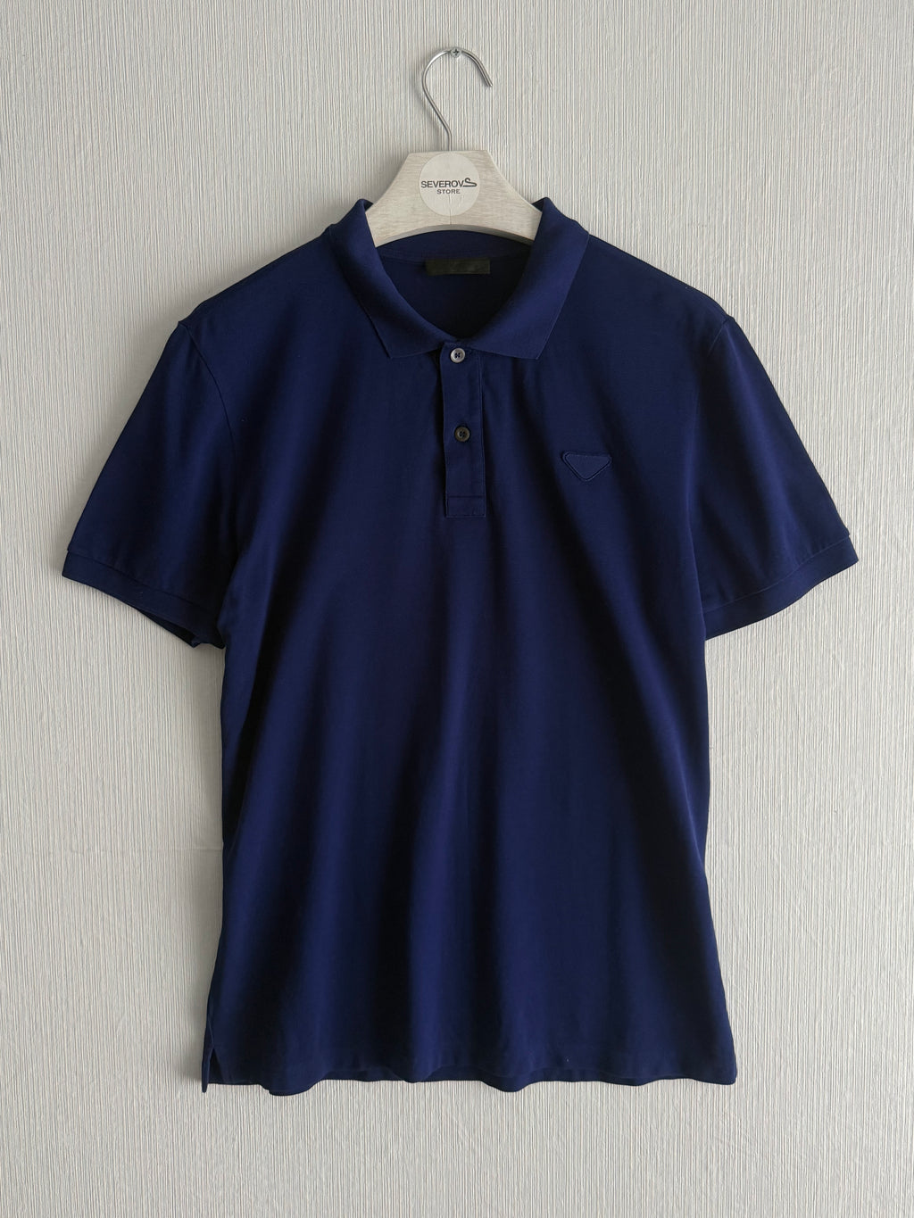 Prada Logo Blue Polo T-shirt
