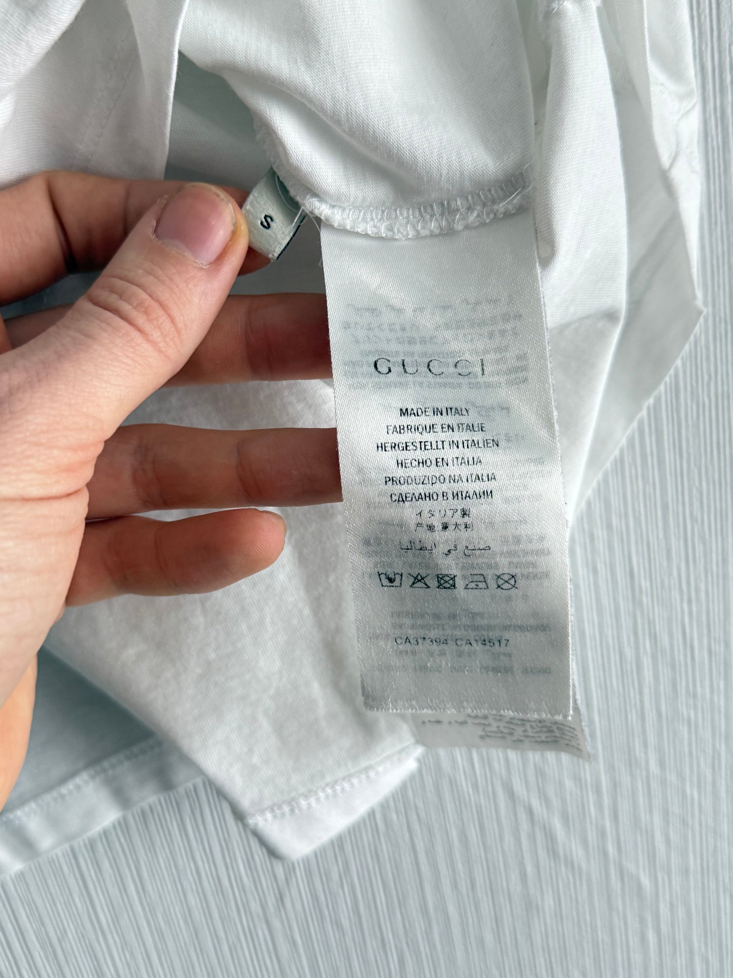 Gucci Logo Distressed White T-shirt