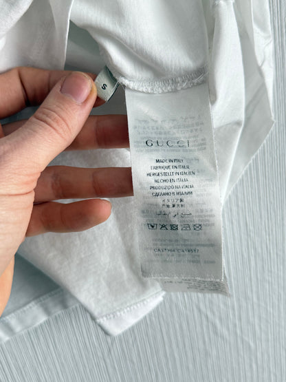 Gucci Logo Distressed White T-shirt