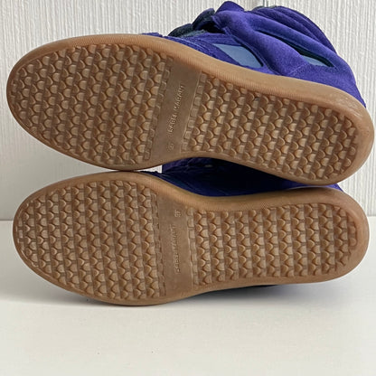 Isabel Marant Bekett Blue Suede Leather Sneakers Womens Shoes