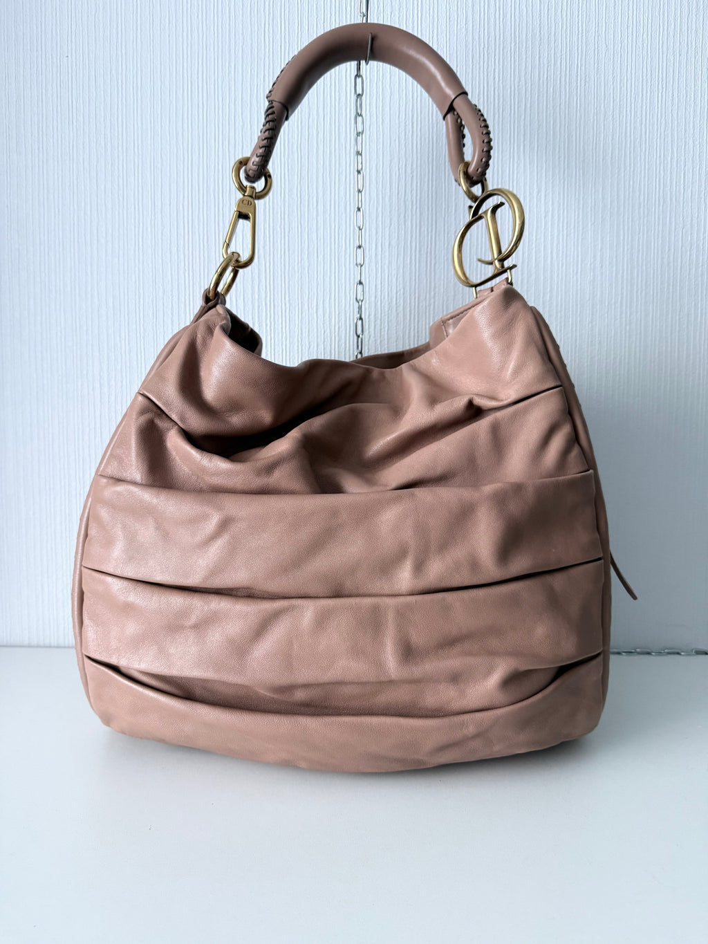 Christian Dior Libertine Large Lambskin Shoulder Hobo Bag