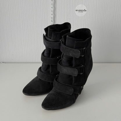 Isabel Marant Black Suede Scarlet Wedge Boots