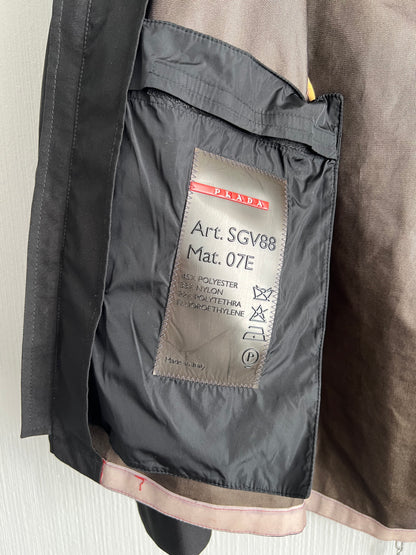 Prada Vintage Luna Rossa Red Tab Goretex Black Jacket