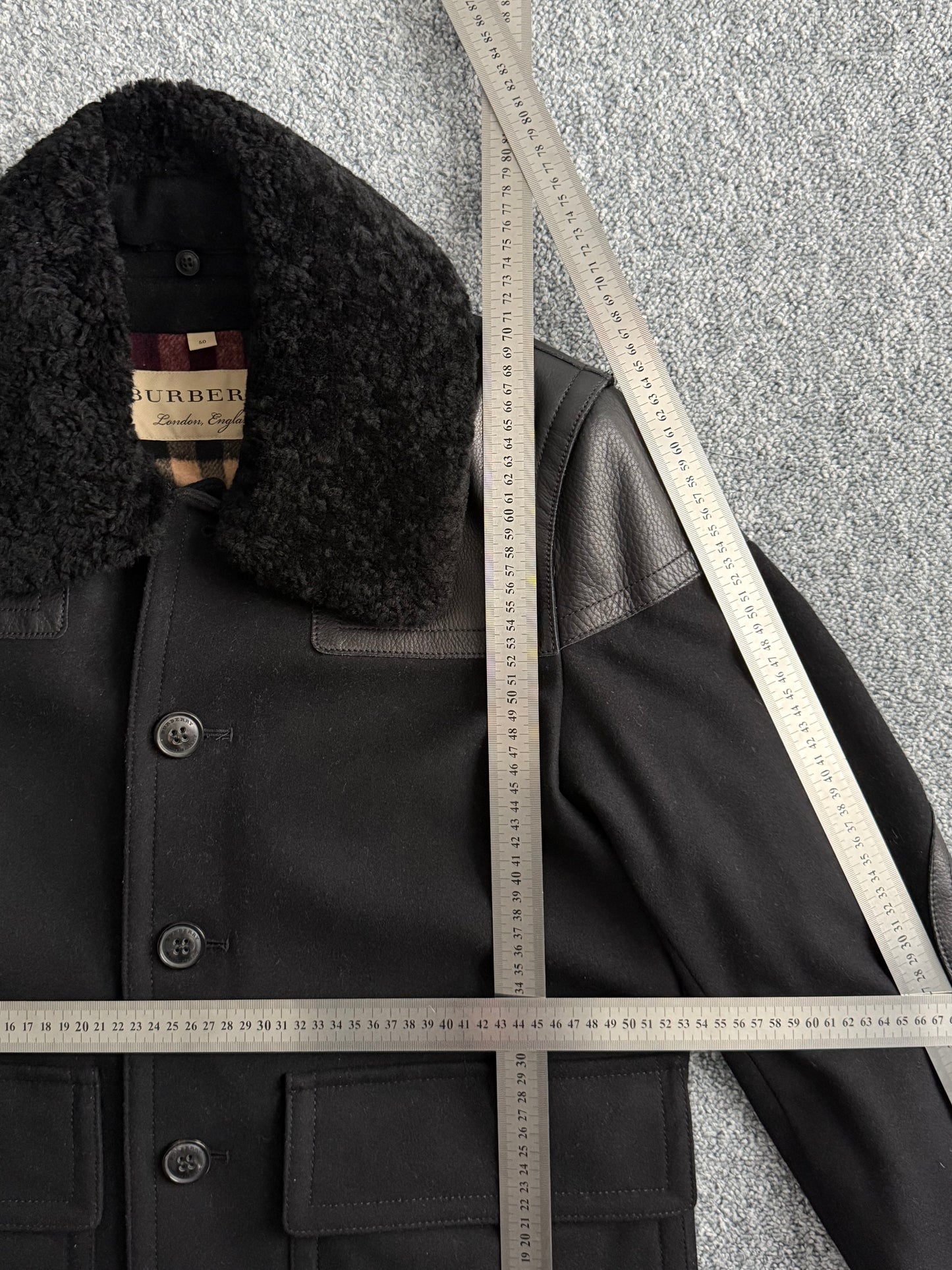 Burberry Black Wool Muswell Jacket