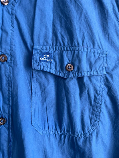 C.P. Company Mens Blue Button Up Shirt