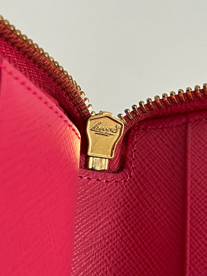 Prada Saffiano Leather Perforated Large Wallet