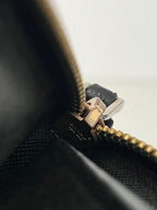 Prada Black Saffiano Leather Zip Around Wallet