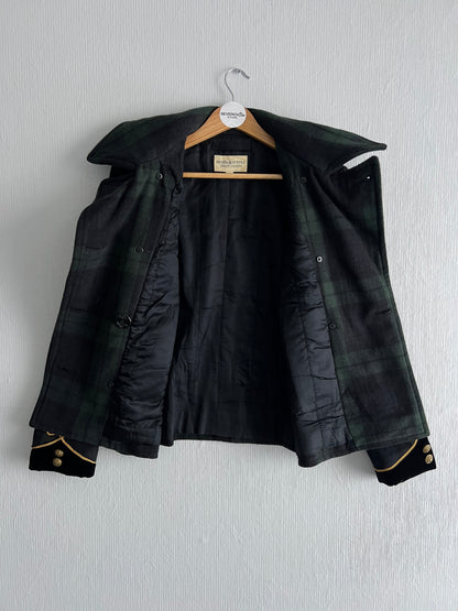 191 Ralph Lauren Denim & Supply Tartan Plaid Wool blend Pea Coat