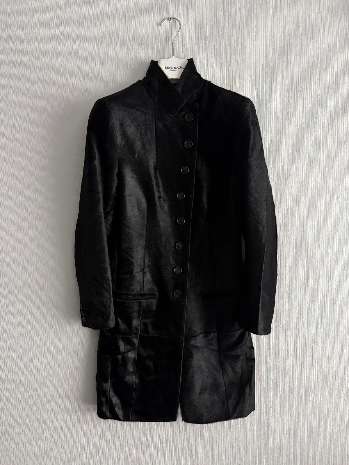 Ann Demeulemeester F/W 2004 Runway Sample Ponyhair Coat